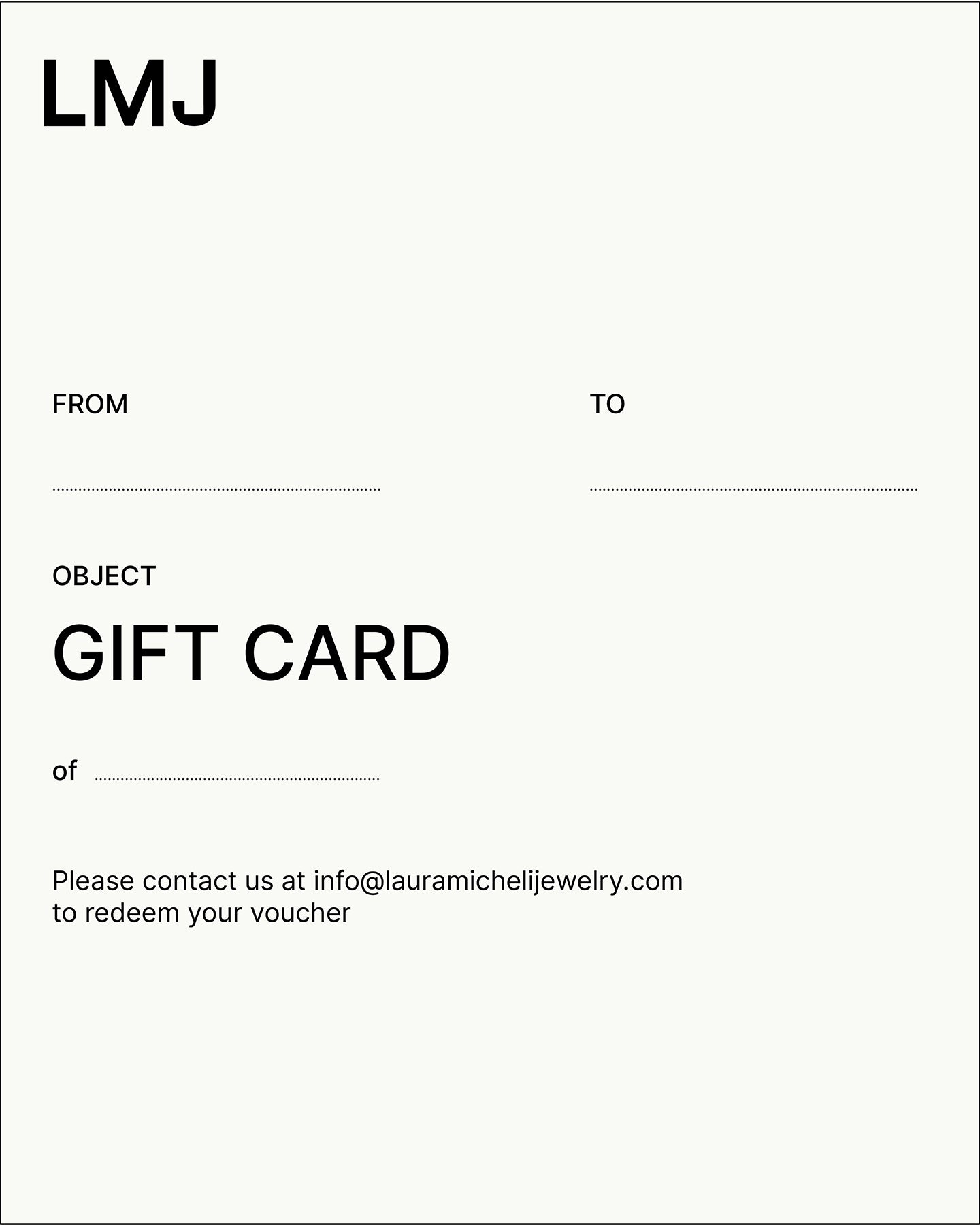 Carte-cadeau générique LMJ