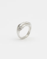 LMJ Baccello Ring in silver – handcrafted with flowing architectural texture