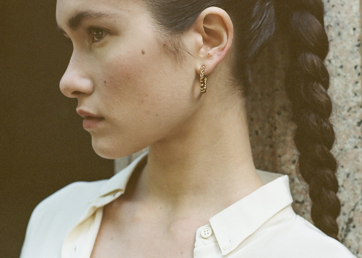 Bead Hoop Earrings