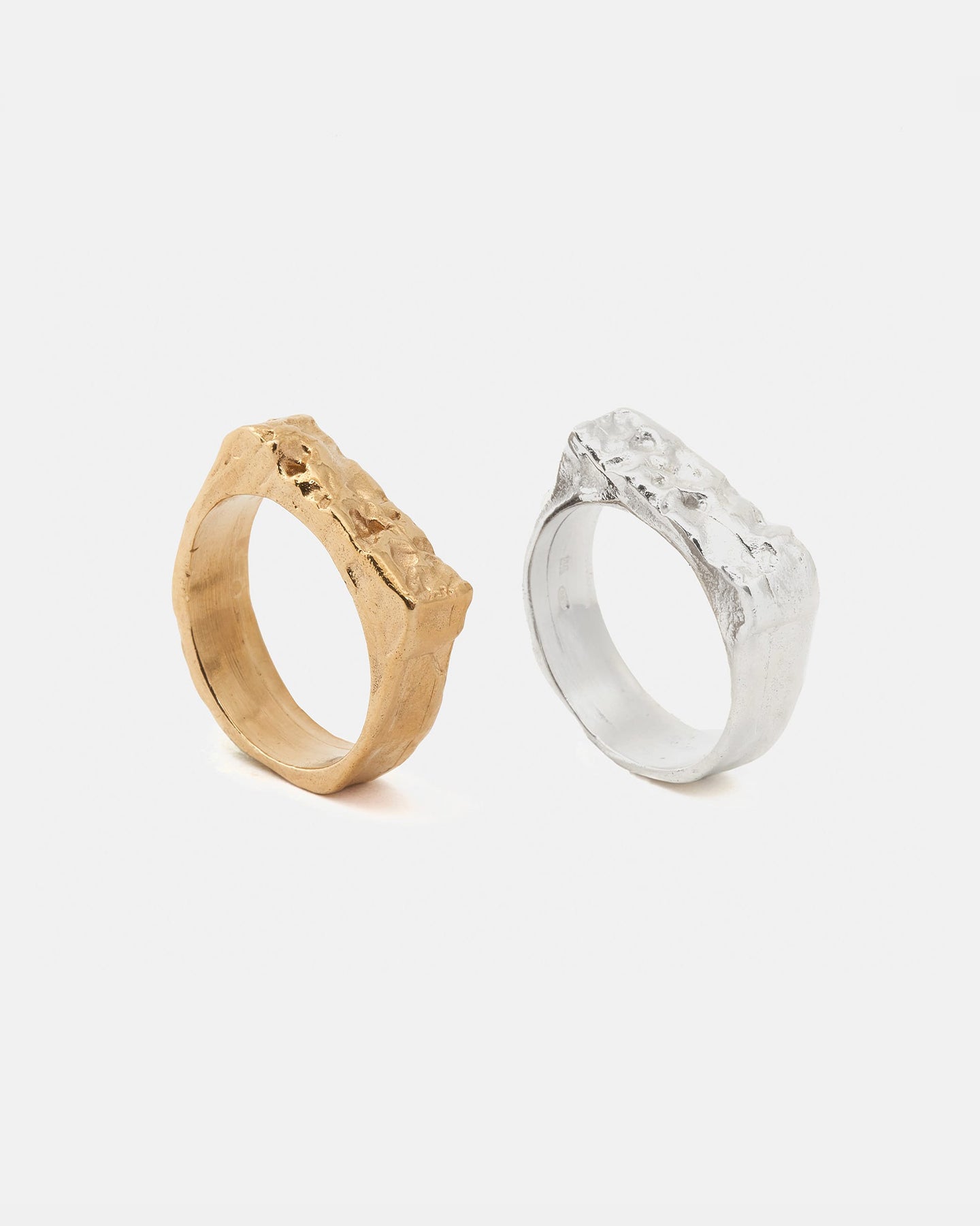 LMJ Lunar Gold and Silver handmade rings