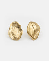 LMJ Petalo Mini Earrings in gold – small sculptural studs with textured petal look