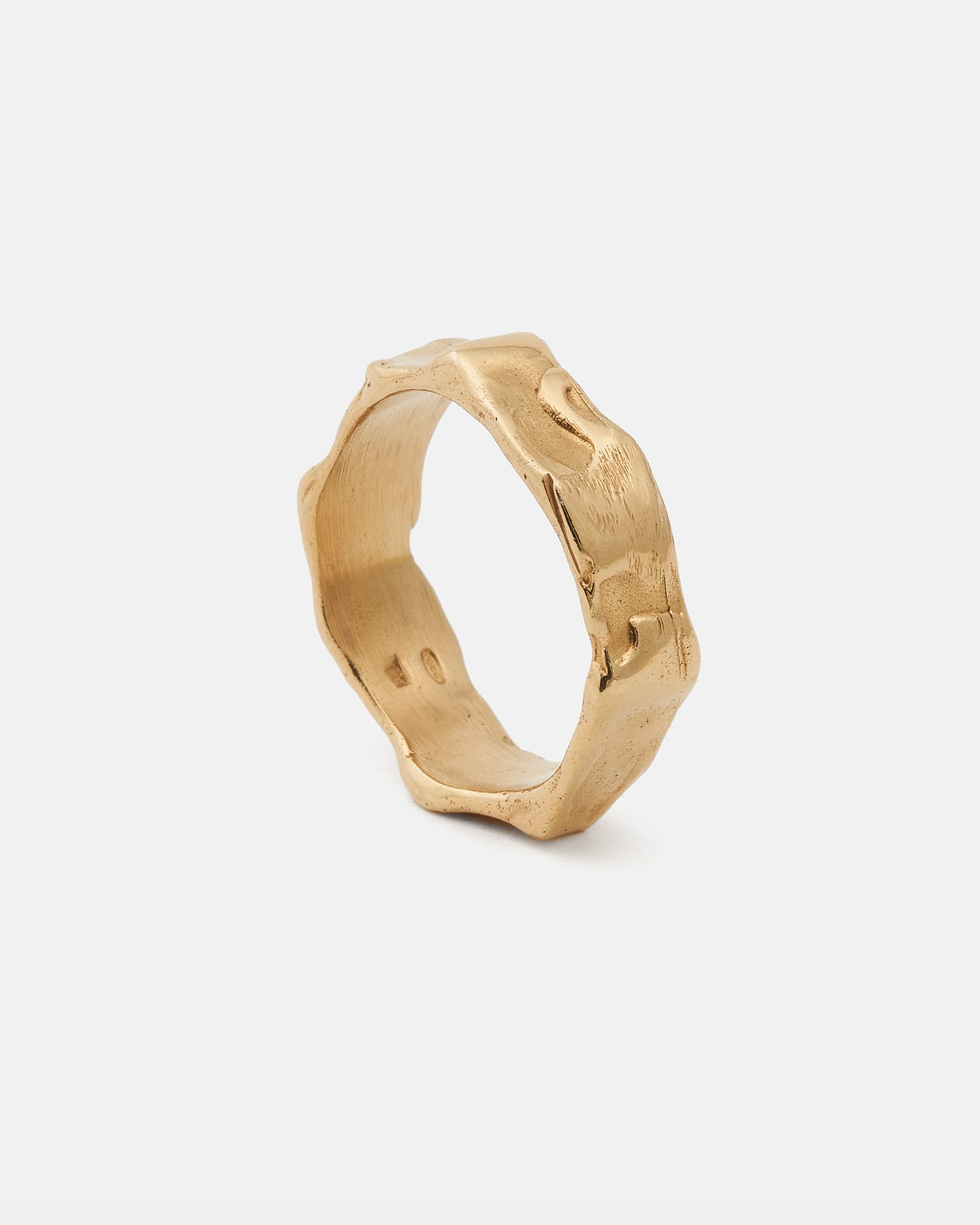 LMJ hand-sculpted Aura Ring Mini in gold finish