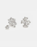 LMJ Bouquet Maxi in Silver: flower-shaped earrings on a white background