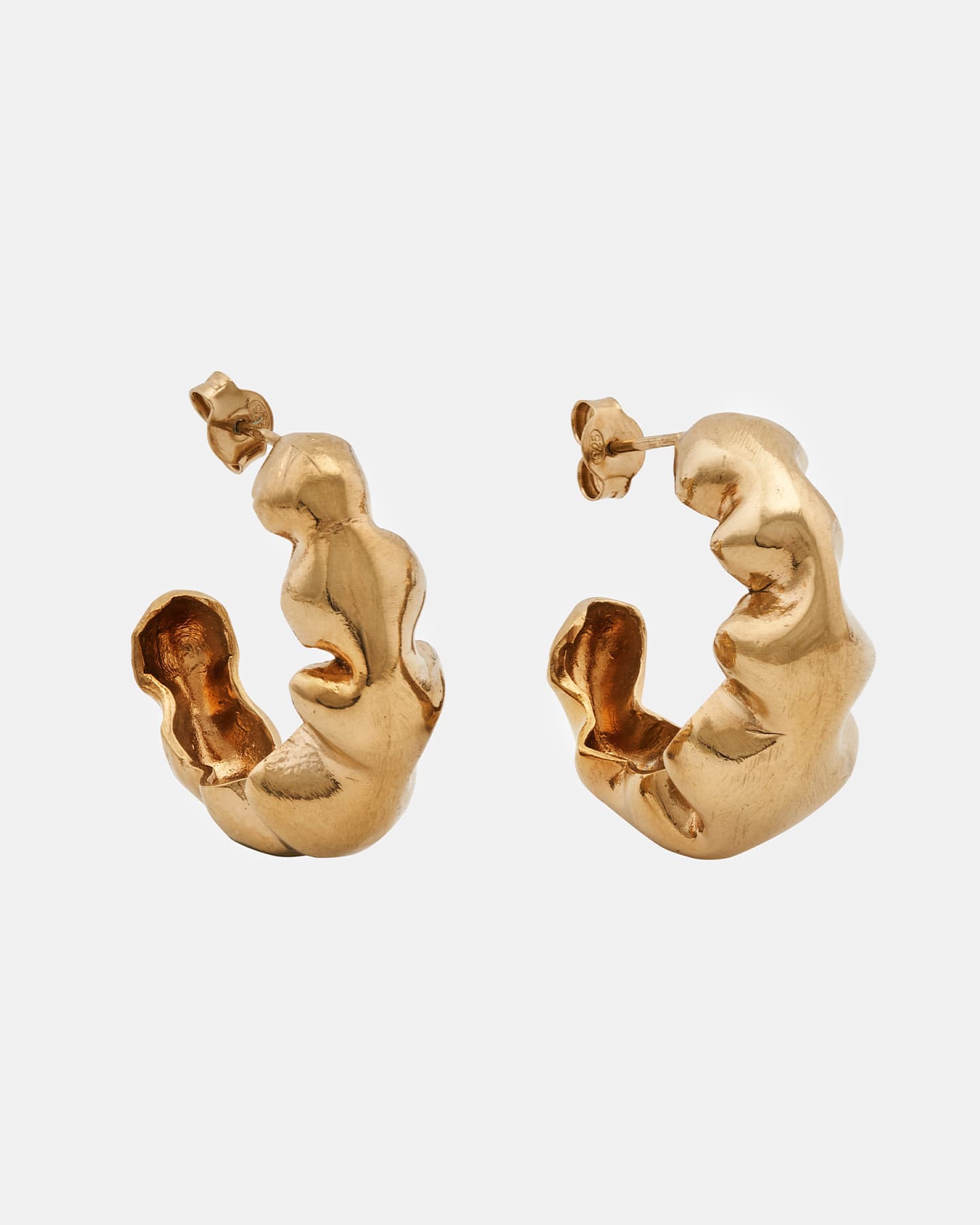 LMJ Bubble Maxi Earrings in gold shown front-facing against a light background.