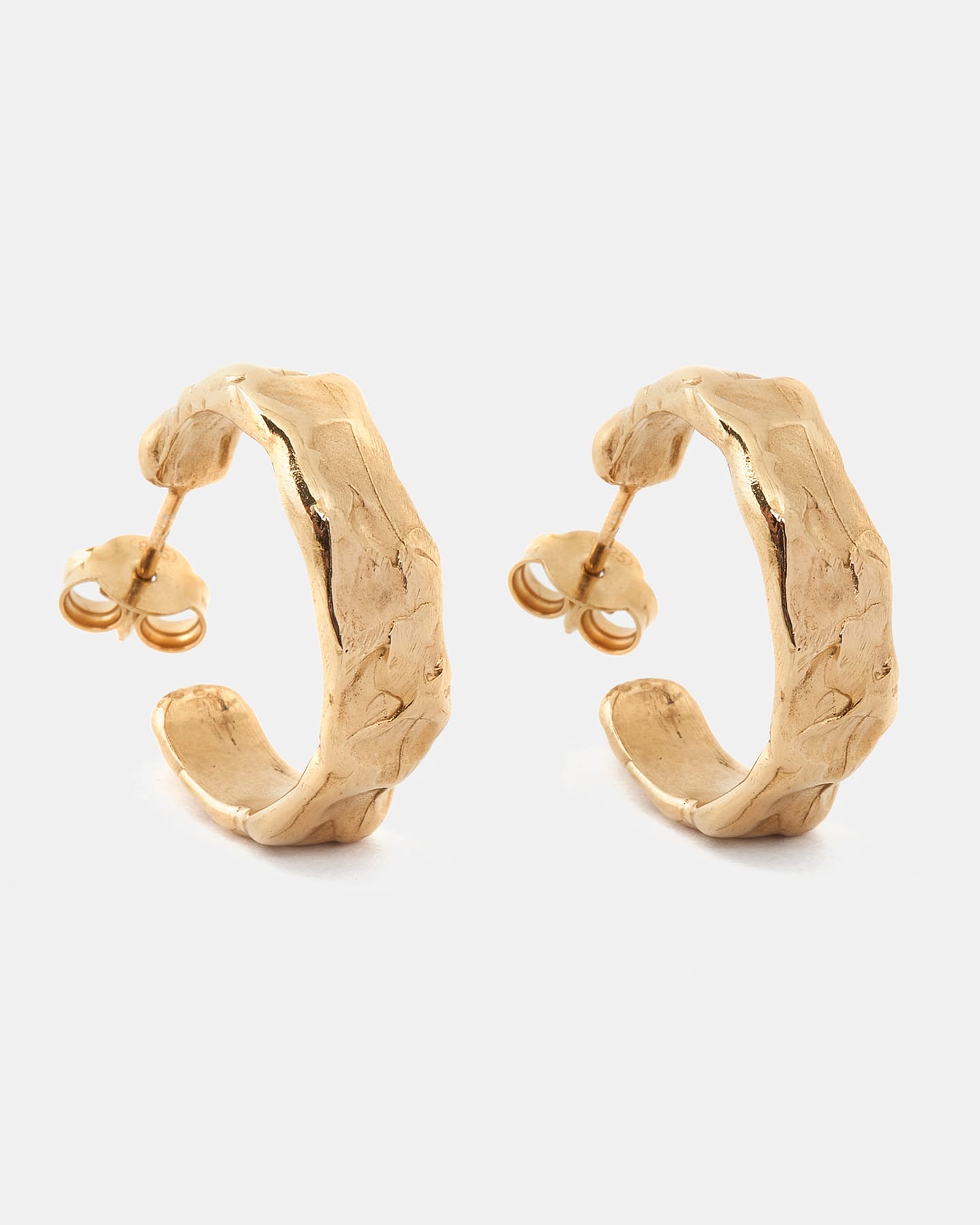 LMJ Earth Hoops mini earring in gold