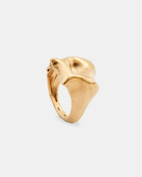 LMJ Fold Ring in gold, high-polished finish, three-quarter view