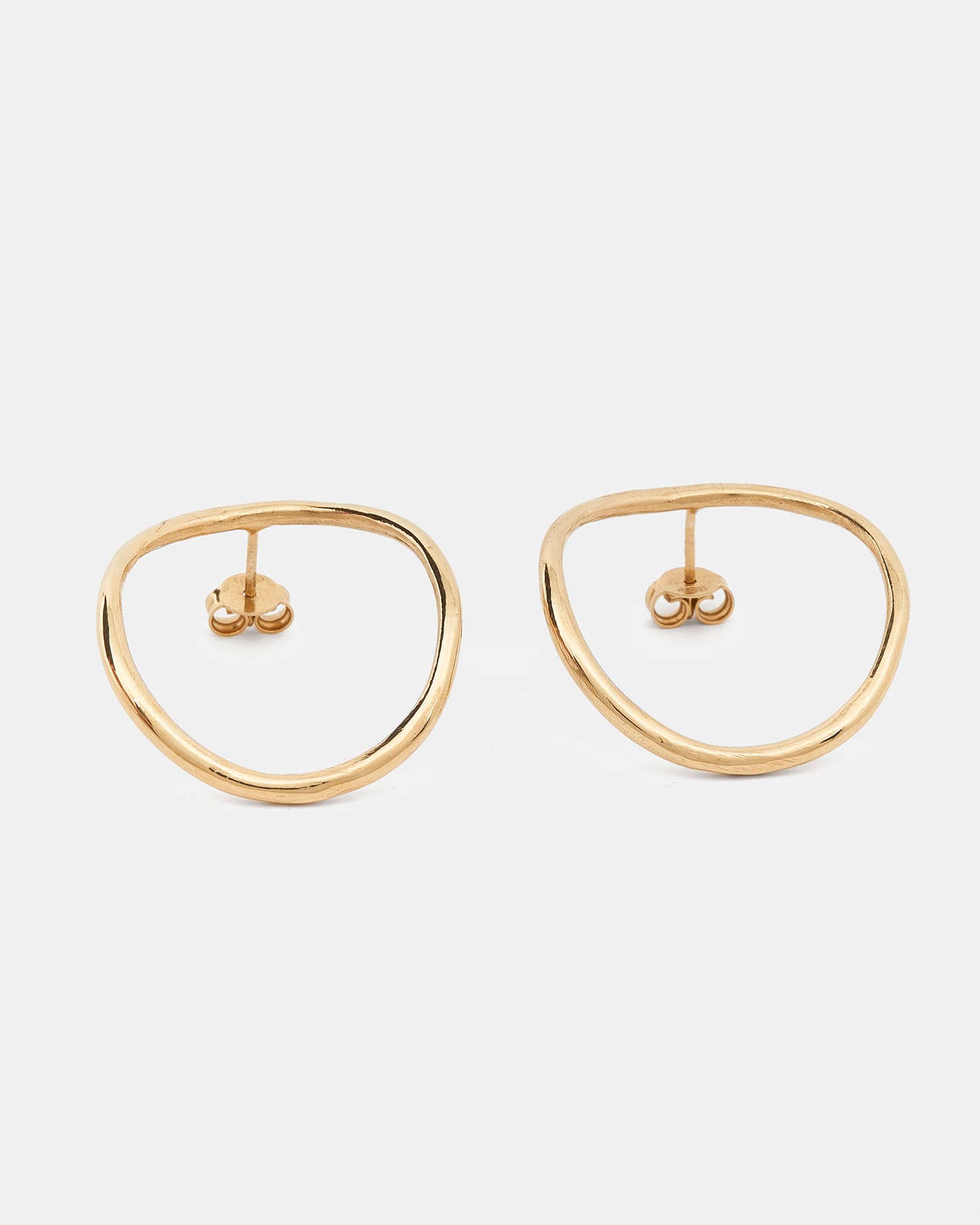 LMJ handmade Hollow Earrings in gold finish