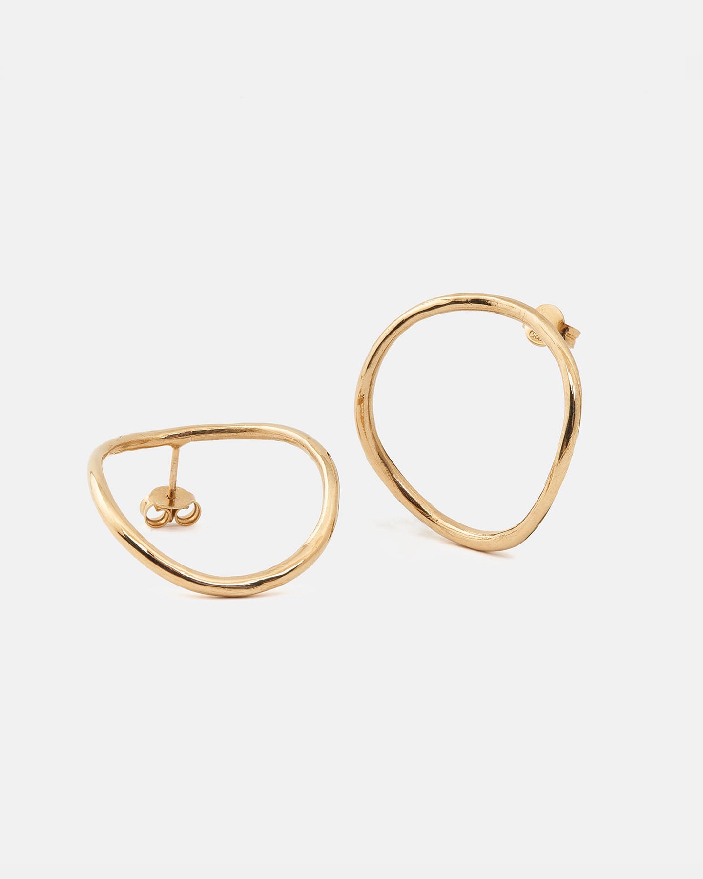 LMJ handmade Hollow Earrings in gold finish