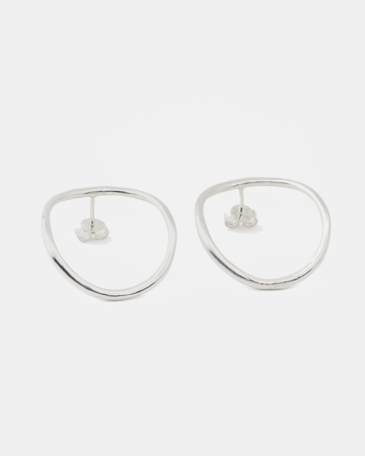 LMJ handmade Hollow Earrings in silver