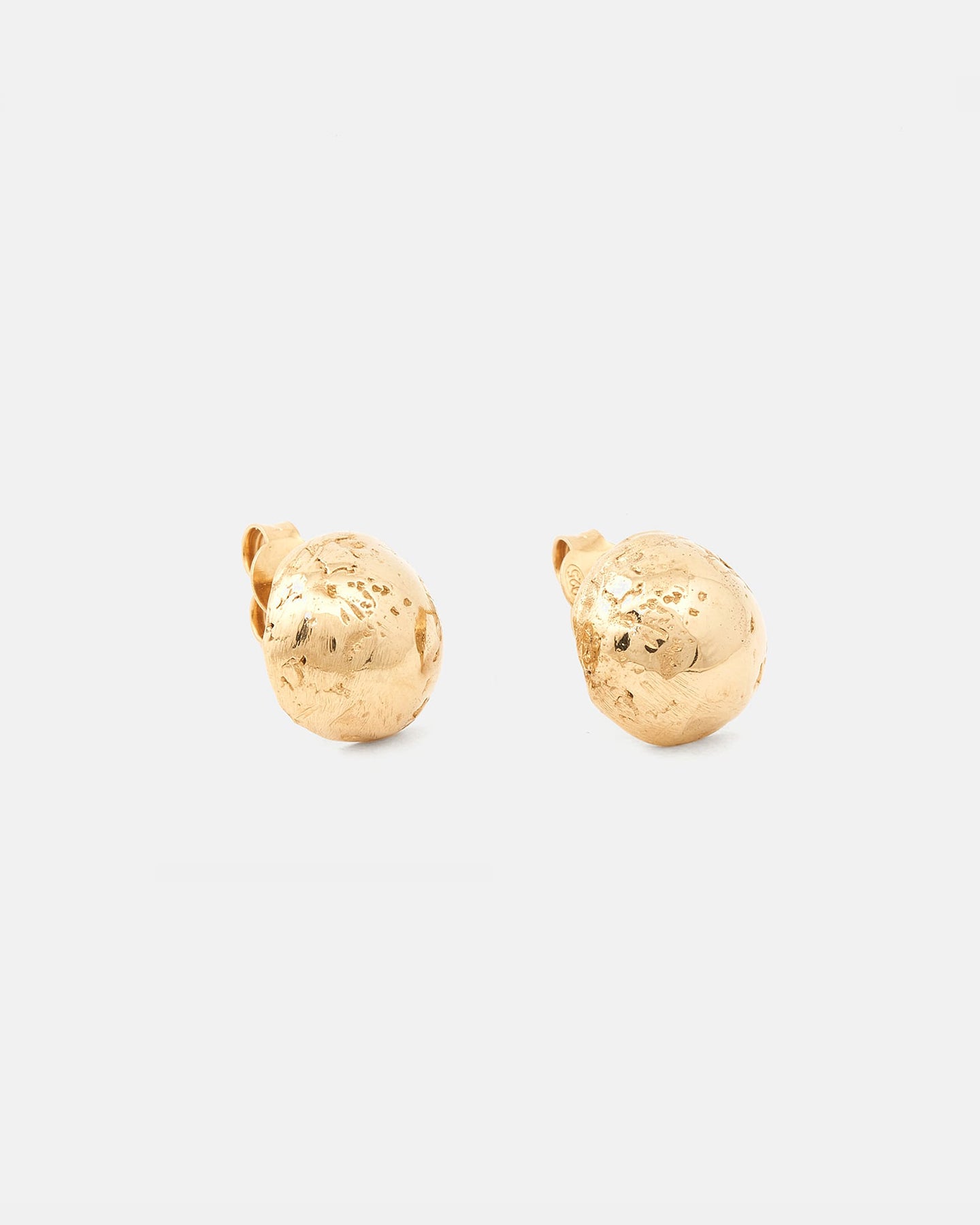 LMJ Meteora Handmade Earrings in Gold on a white background
