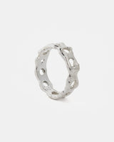 LMJ Nebula mini ring in silver on a white background