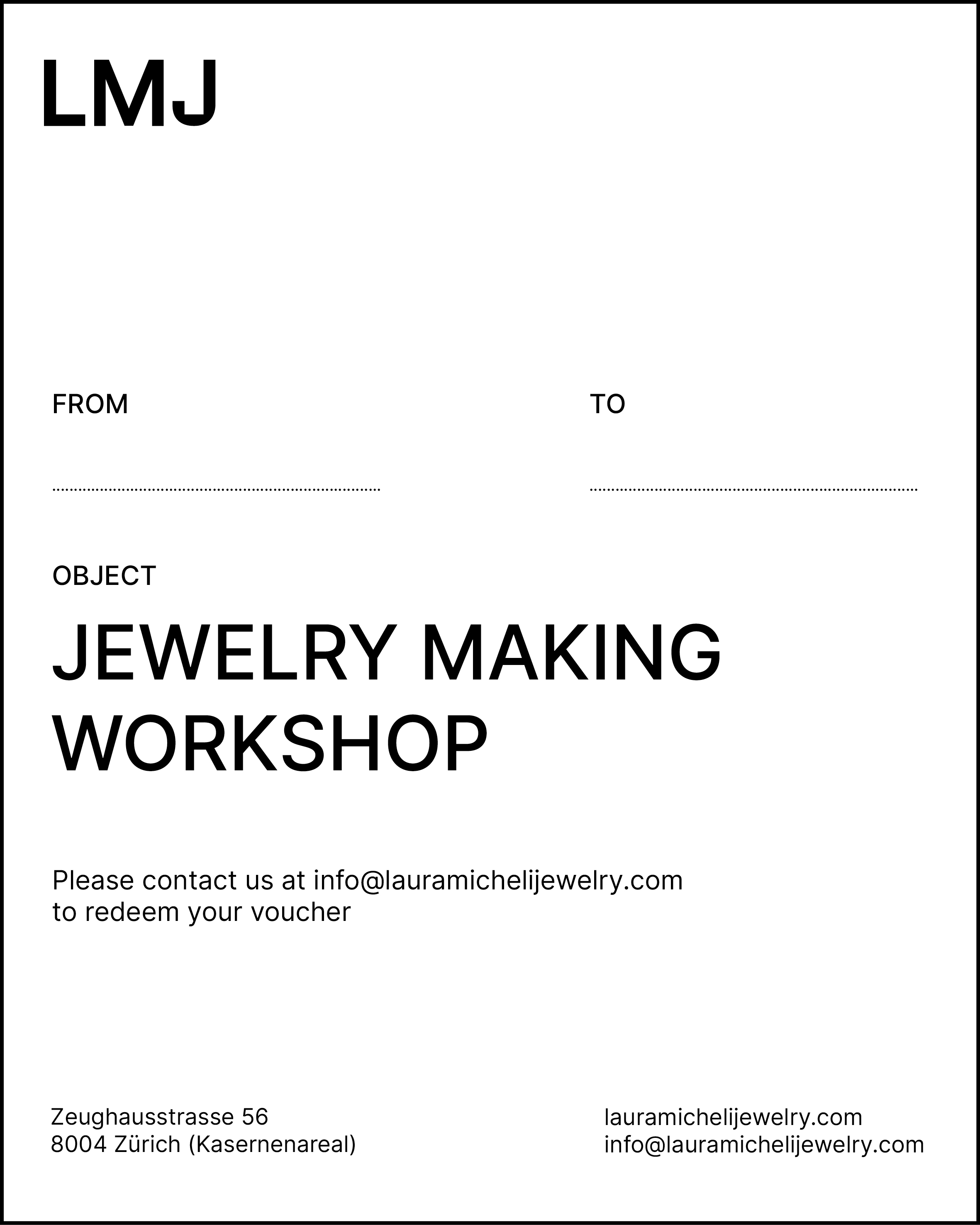 Gift Card Jewelry Making Workshop